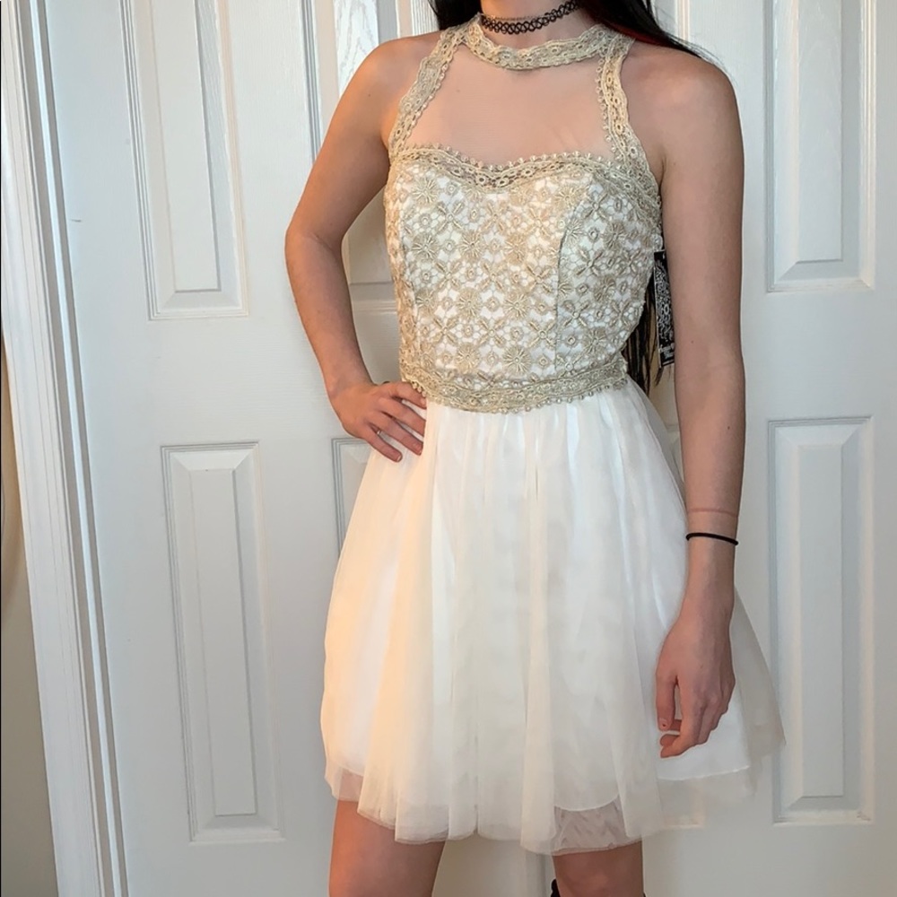 Sequin Hearts party dress homecoming NWT